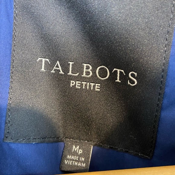 TALBOTS Navy Quilted Puffer Vest Lightweight Layering Essential Medium Petite - Picture 5 of 5